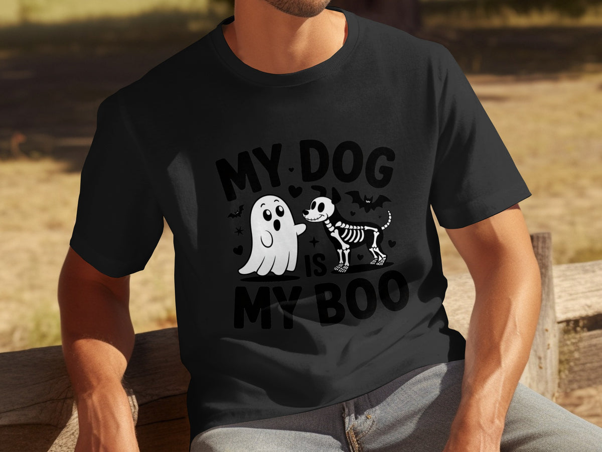 My Dog Is My Boo Halloween Ghost Skeleton Shirt