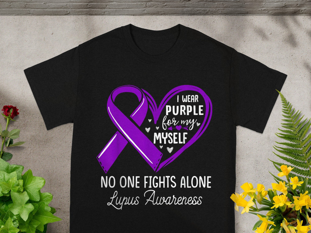 I Wear Purple for My Myself No One Fights Alone T-shirt
