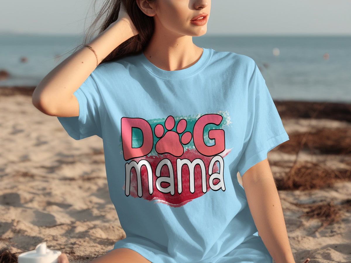 Trendy Dog Mama Graphic T-Shirt for Dog Lovers