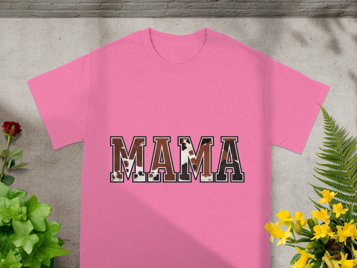 Pink T-Shirt with Mama Graphic Printed Design