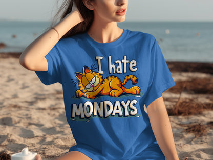 I Hate Mondays Garfield Comic Graphic T-Shirt