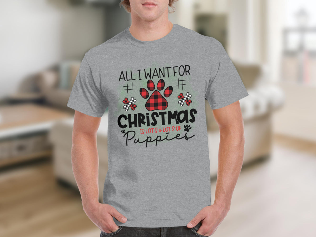 All I Want For Christmas Is Lots Of Puppies Shirt
