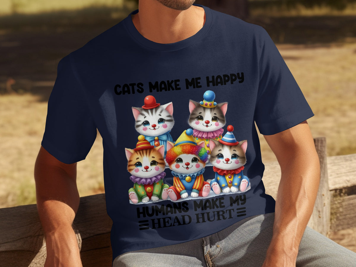 Cats Make Me Happy Humans Make My Head Hurt T-shirt