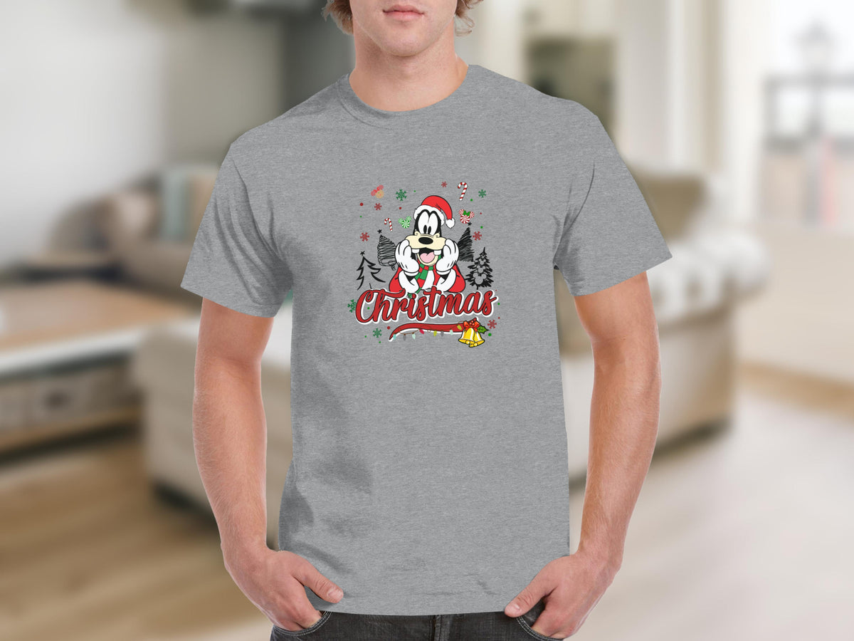Festive Christmas Cartoon Character Graphic T-shirt