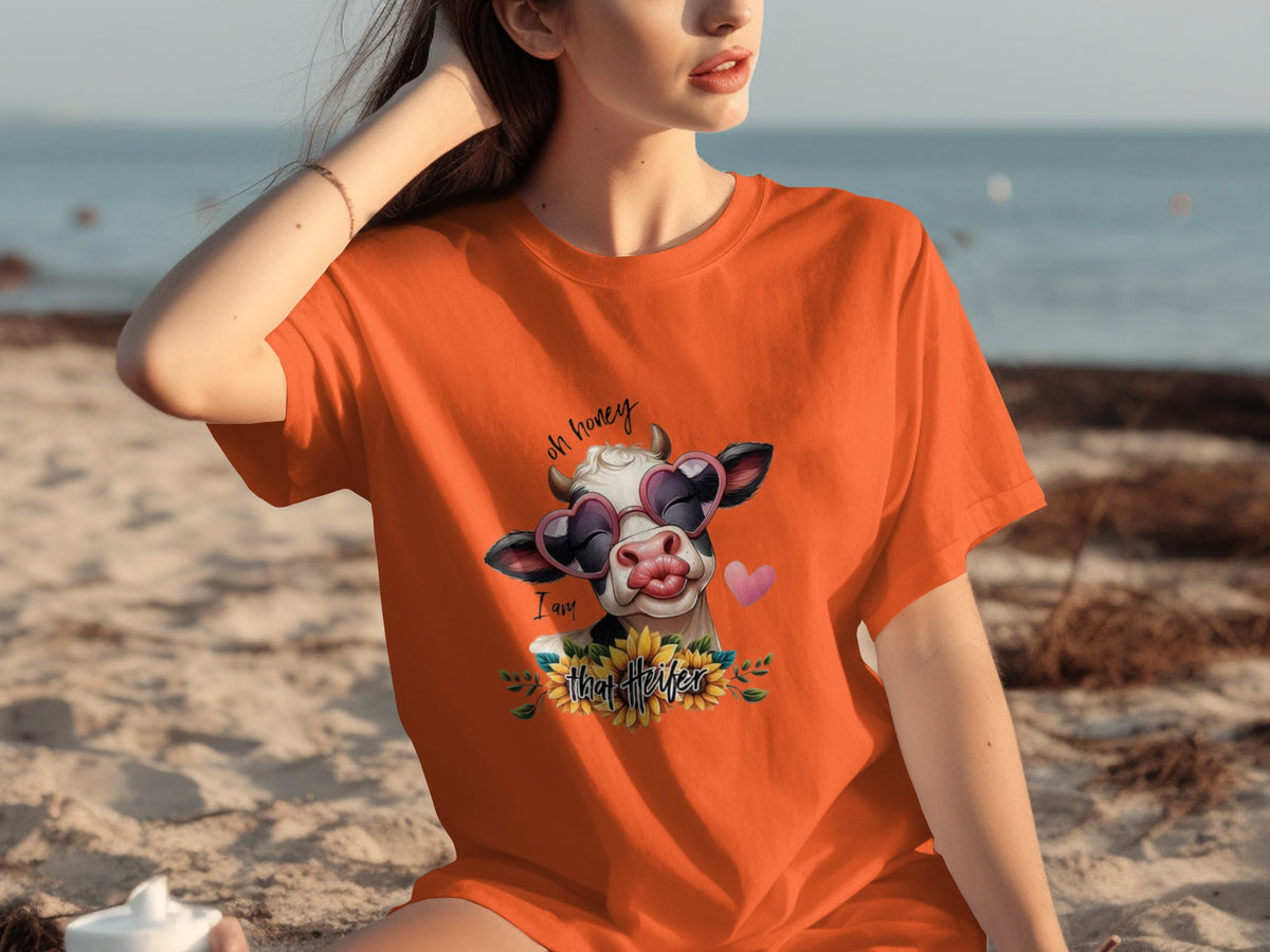 Oh Honey I Am That Heifer Funny Cow Graphic Shirt