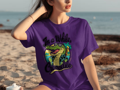 In a While Crocodile Graphic Tee Beachwear Shirt