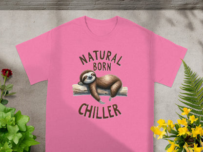 Natural Born Chiller Sloth Graphic T-Shirt