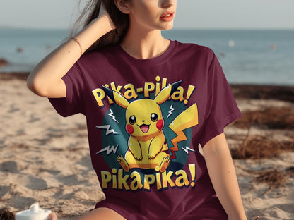 Pika-Pika Pikapika Cute Pikachu Graphic T-Shirt