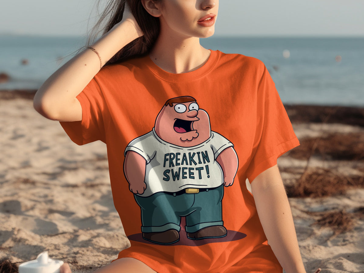 Freakin Sweet Cartoon Character Graphic T-Shirt