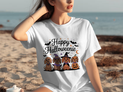 Happy Halloweenie Dogs Cute Halloween T-Shirt