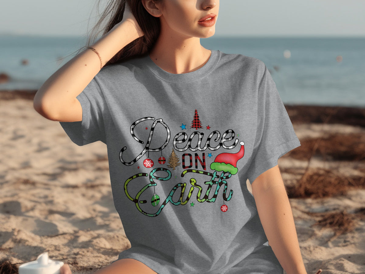 Peace On Earth Graphic Tee Temporary Summer Apparel