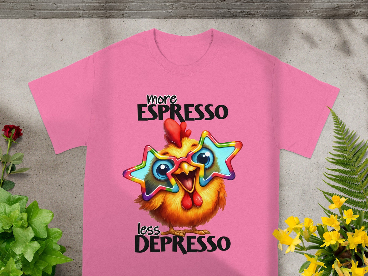 More Espresso Less Depresso Chicken T-shirt