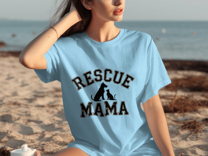 Rescue Mama Graphic Tee for Animal Lovers