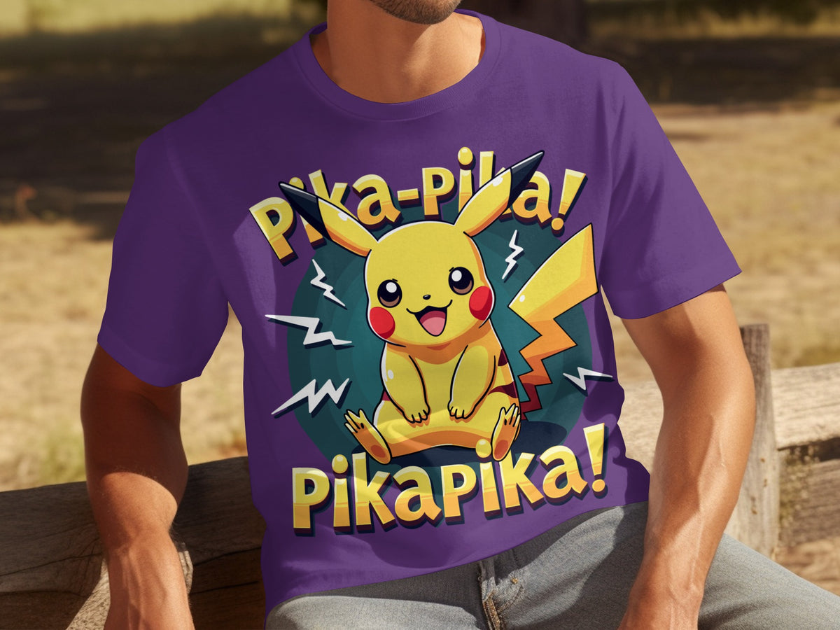 Pika Pika Cute Pikachu Graphic T-Shirt for Fans