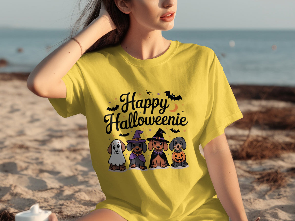 Happy Halloweenie Cute Dogs T-Shirt Perfect Gift