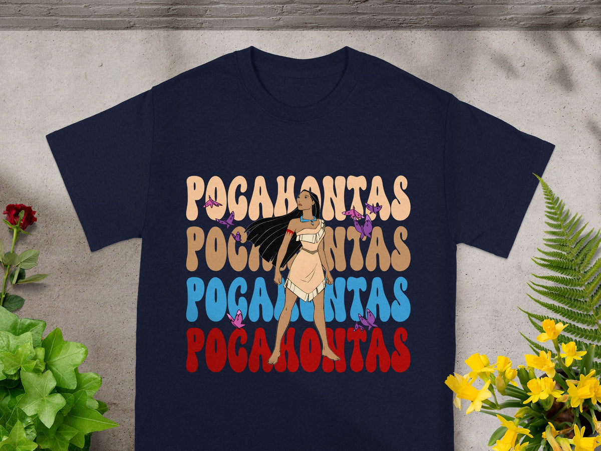 Whimsical Pocahontas Retro T-Shirt