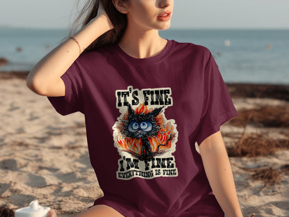 It's Fine I'm Fine Everything Is Fine Graphic Tee