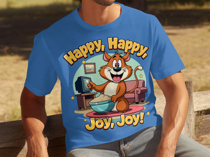 Happy Happy Joy Joy Cartoon Cat TV Fun T-Shirt