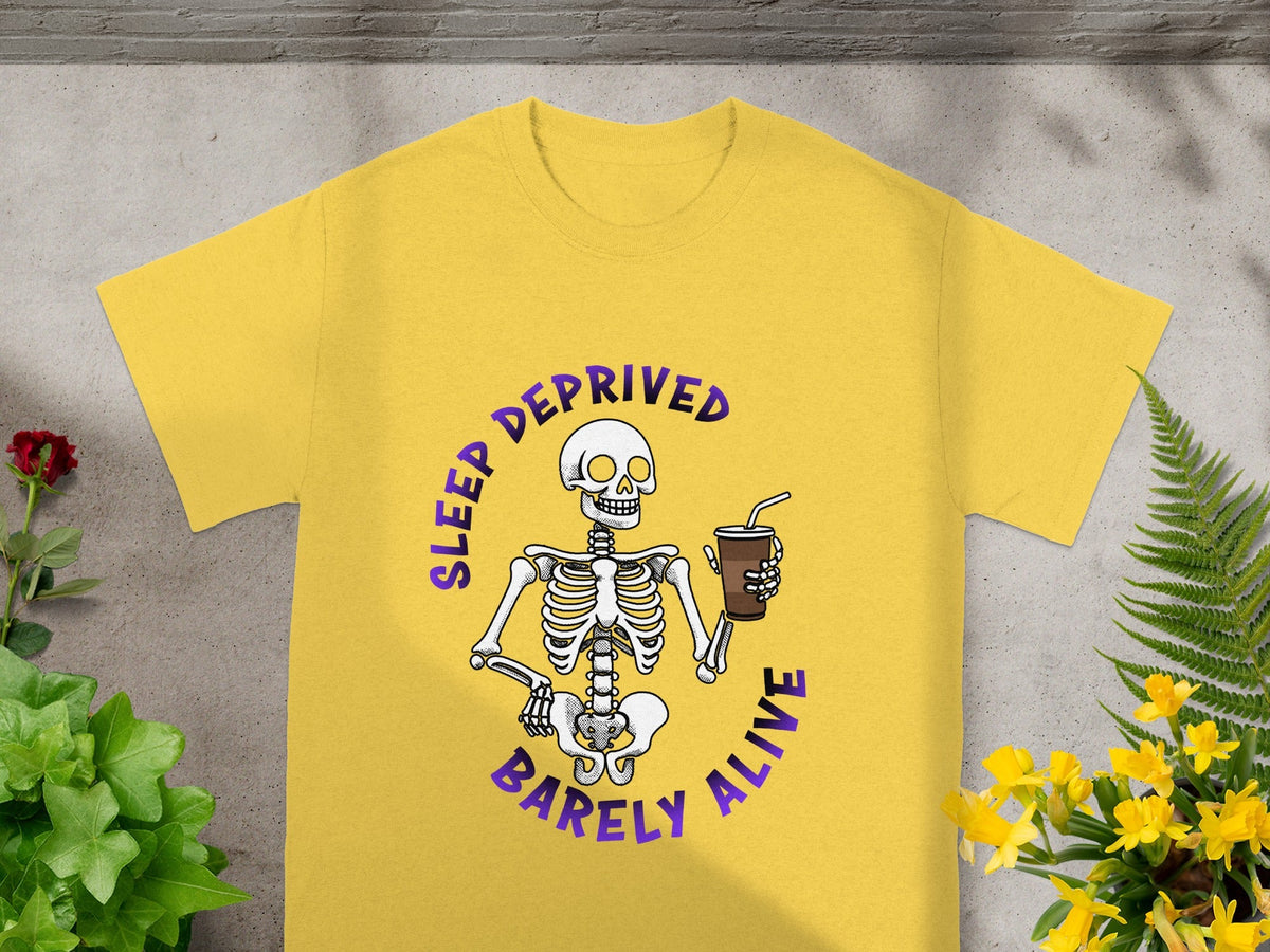 Sleep Deprived Barely Alive Skeleton T-shirt