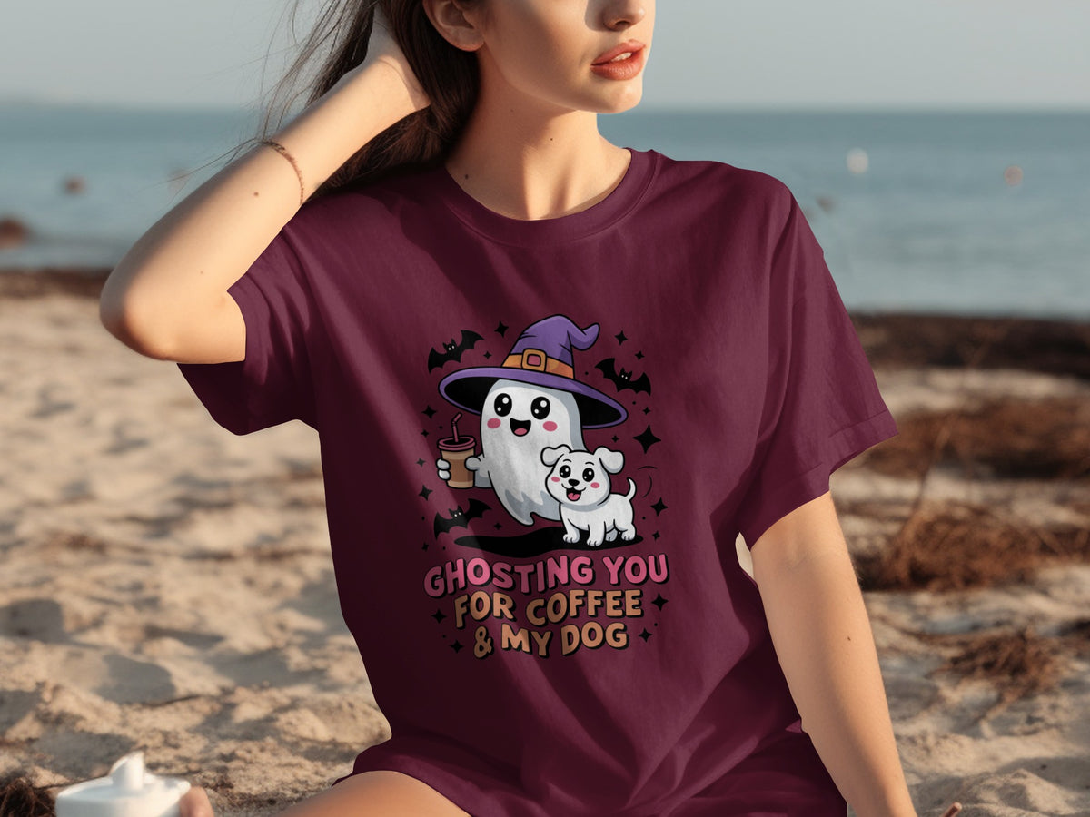 Ghosting You For Coffee and My Dog Halloween Shirt
