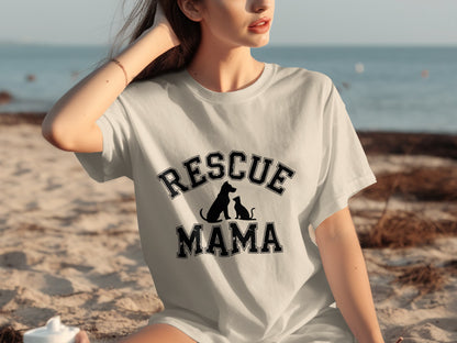 Rescue Mama Graphic Design T-shirt for Animal Lovers