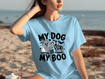 My Dog is My Boo Graphic Tee Halloween Shirt