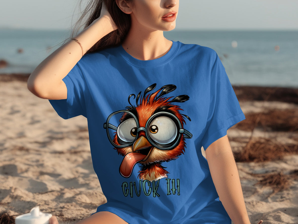 Funny Bird With Glasses Givck It Illustration T-Shirt