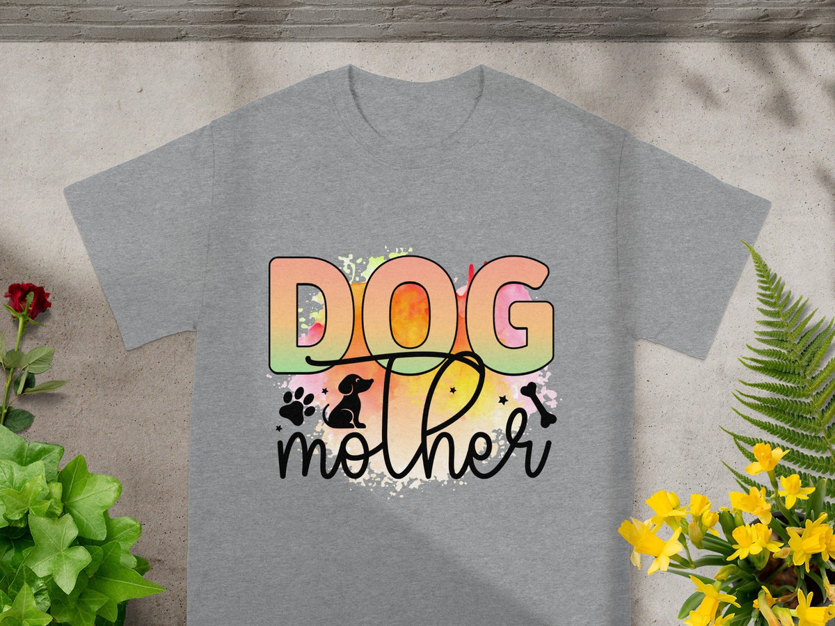 Colorful Dog Mother Graphic Unisex T-Shirt