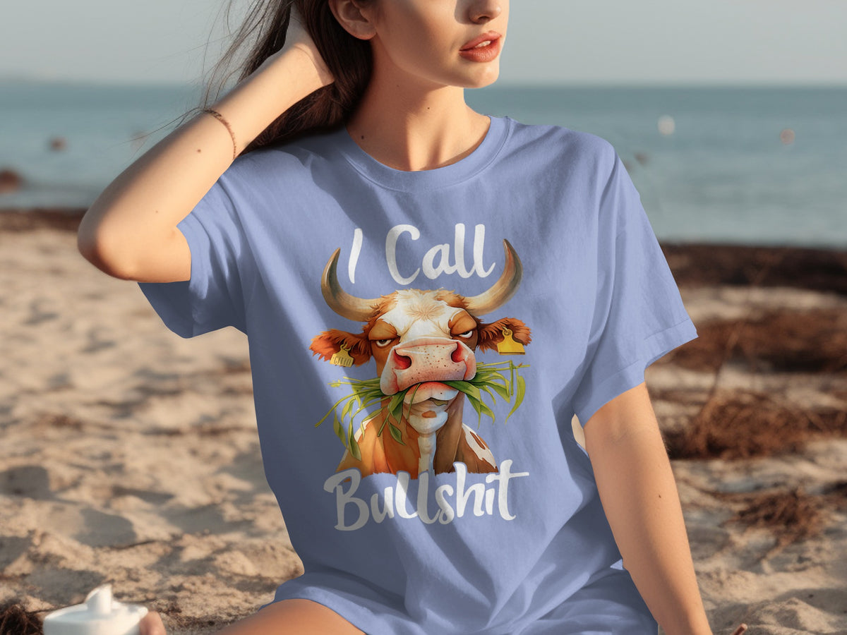 I Call Bullshit Funny Cow Graphic T-shirt