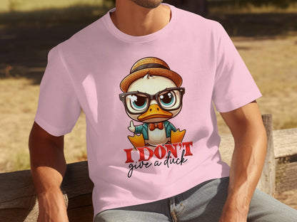 Funny Cartoon Duck I Don't Give a Duck T-Shirt
