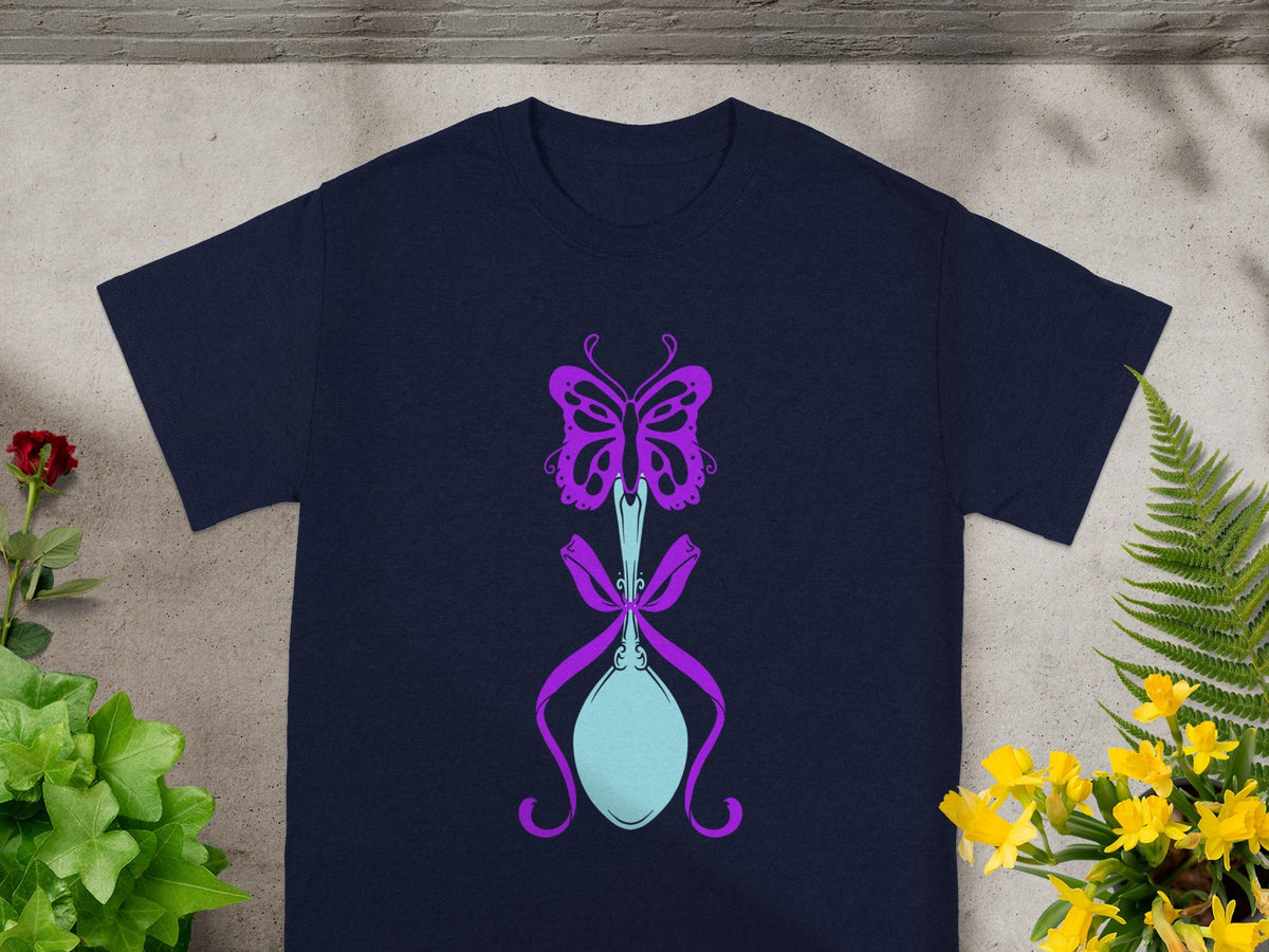 Butterfly and Sword Graphic Design T-Shirt