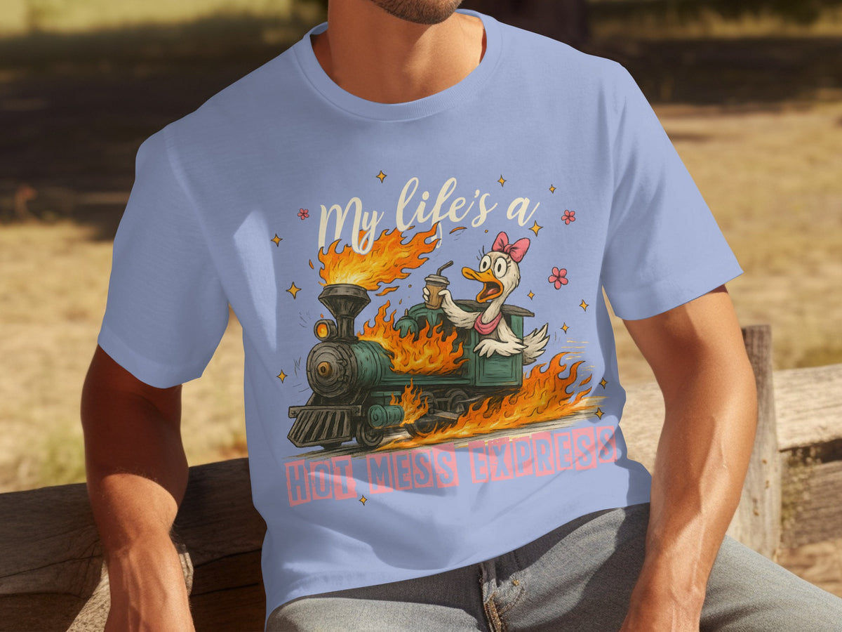 My Life's a Hot Mess Express Funny Duck Graphic Tee