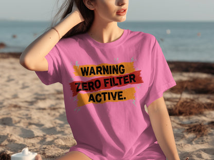 Warning Zero Filter Active Graphic T-shirt