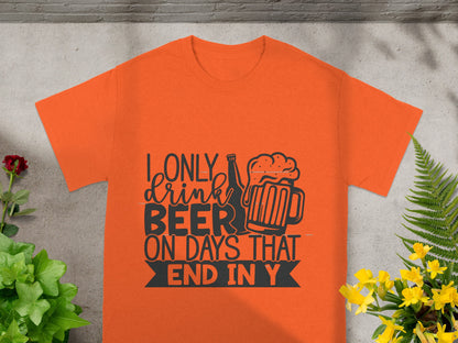 I Only Drink Beer On Days That End In Y T-shirt