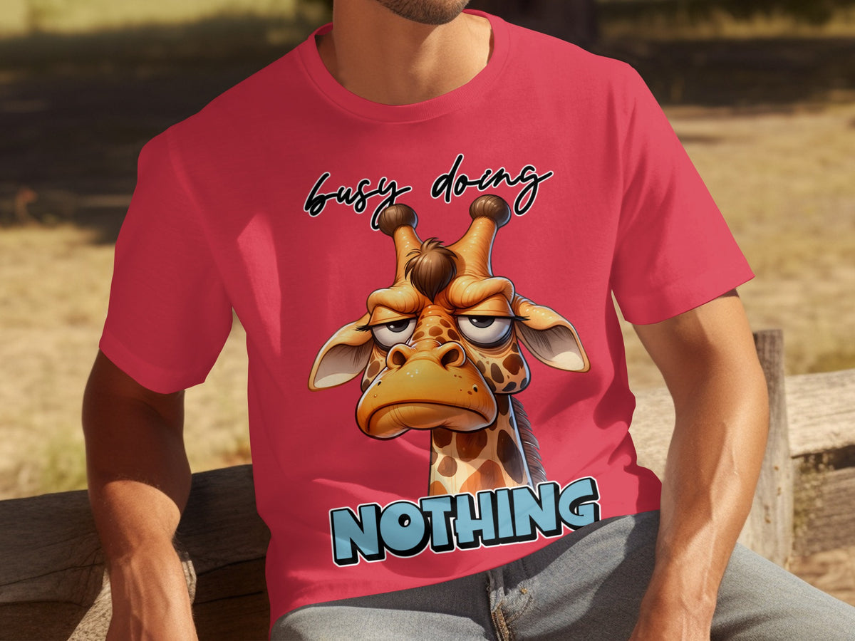 Busy Doing Nothing Funny Giraffe T-Shirt