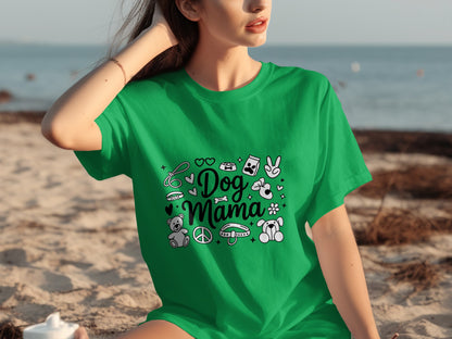 Dog Mama Graphic Tee Perfect Gift for Dog Lovers
