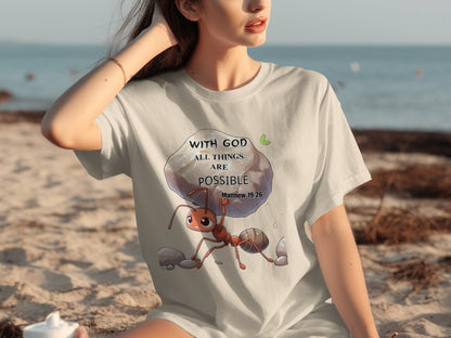 With God All Things Are Possible Matthew 19:26 Shirt