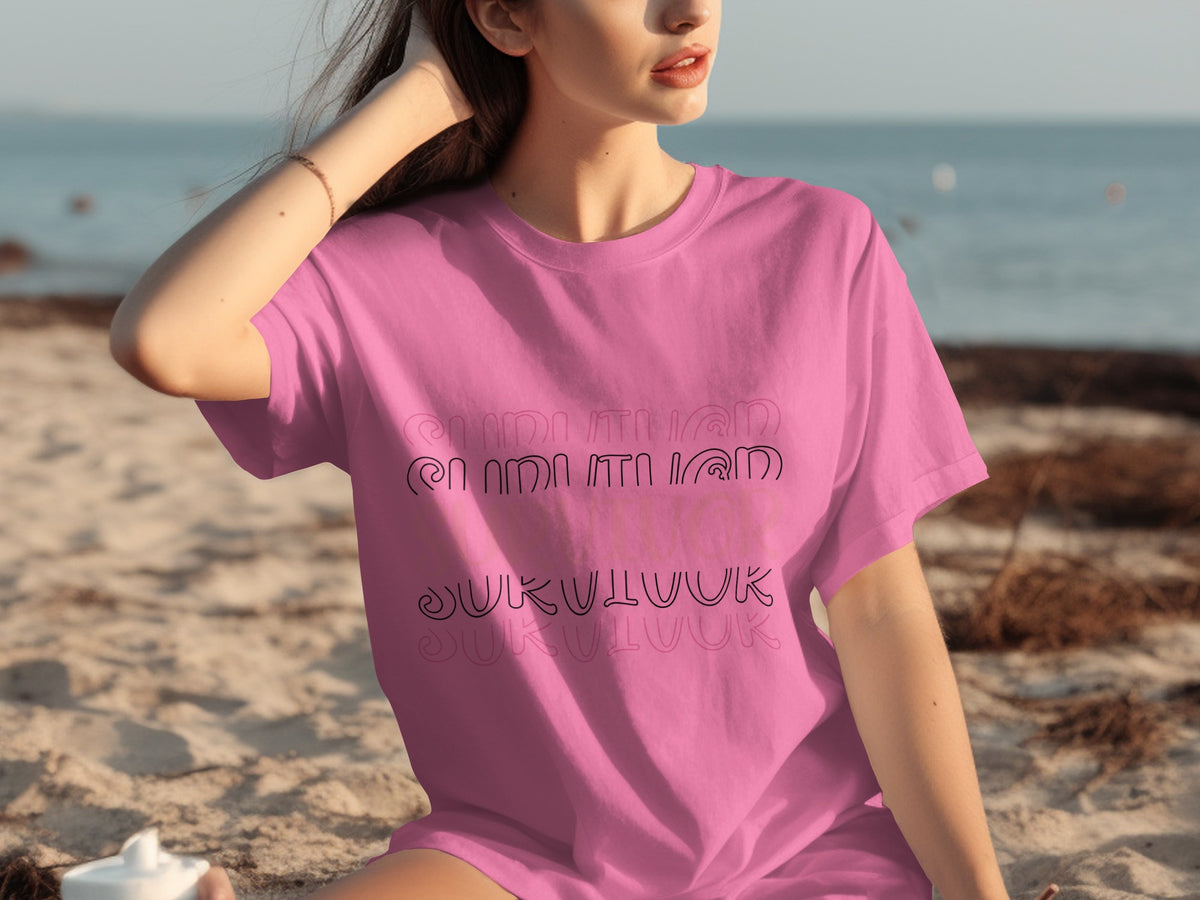 Survivor Graphic Tee with Unique Typography Design