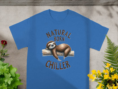 Natural Born Chiller Sloth Graphic T-Shirt