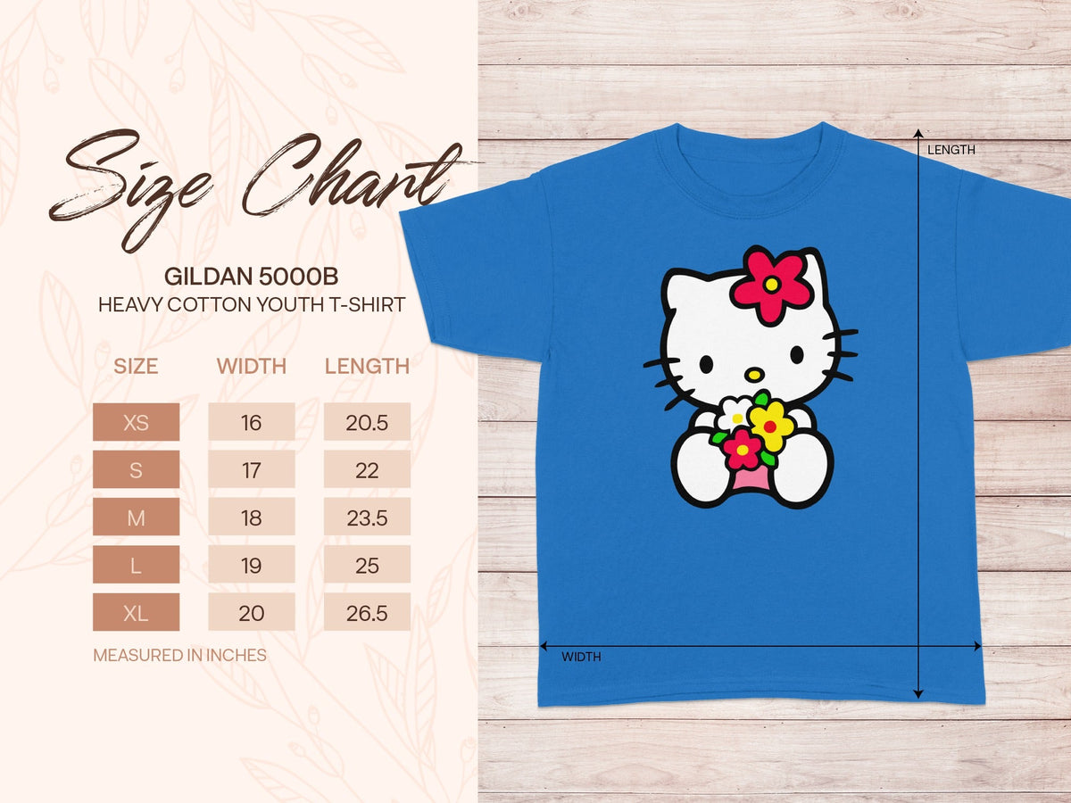 Hello Kitty Flower Design Youth T-Shirt Gildan 5000B product type