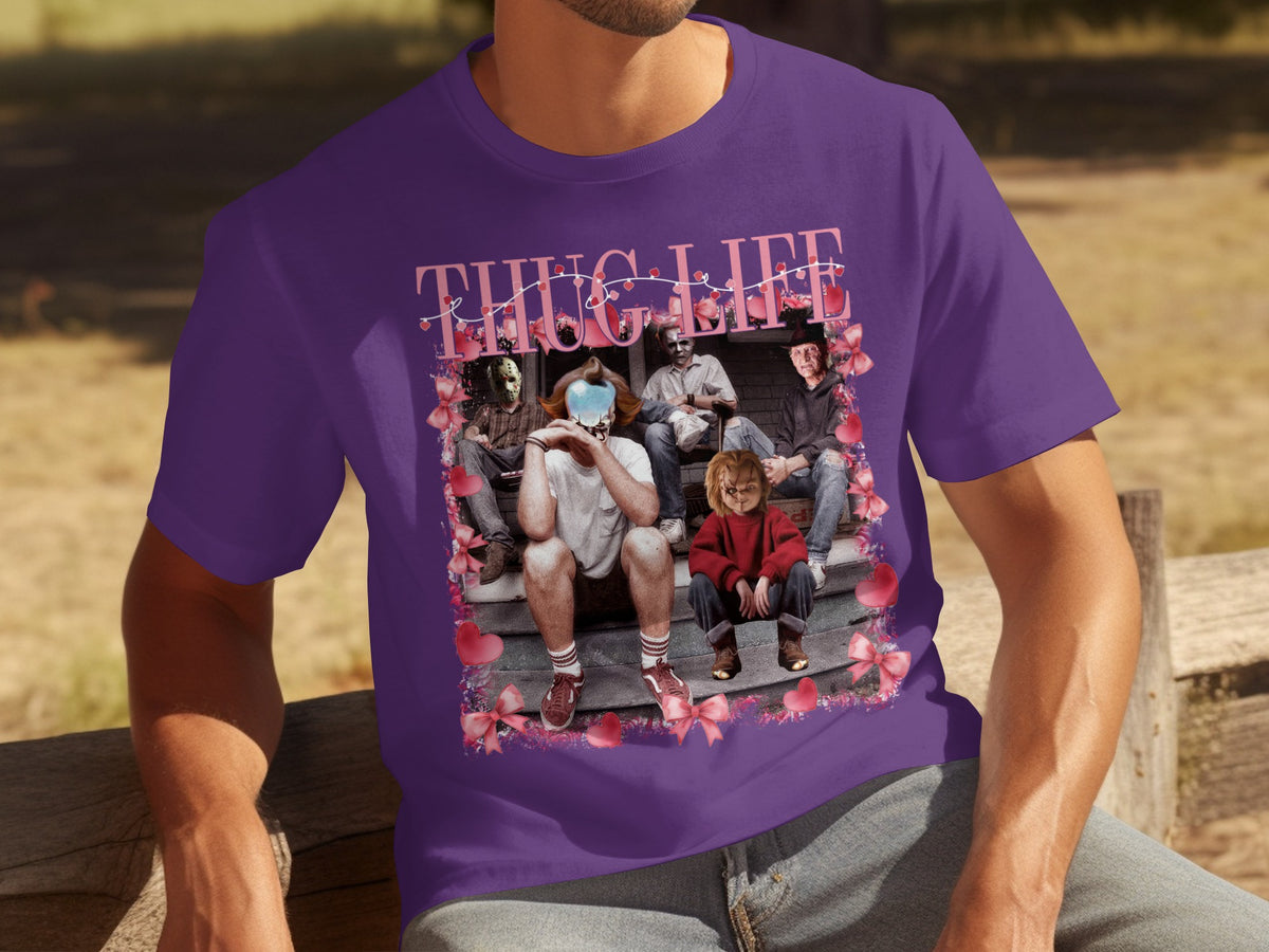 Thug Life T-Shirt with Iconic Characters Design