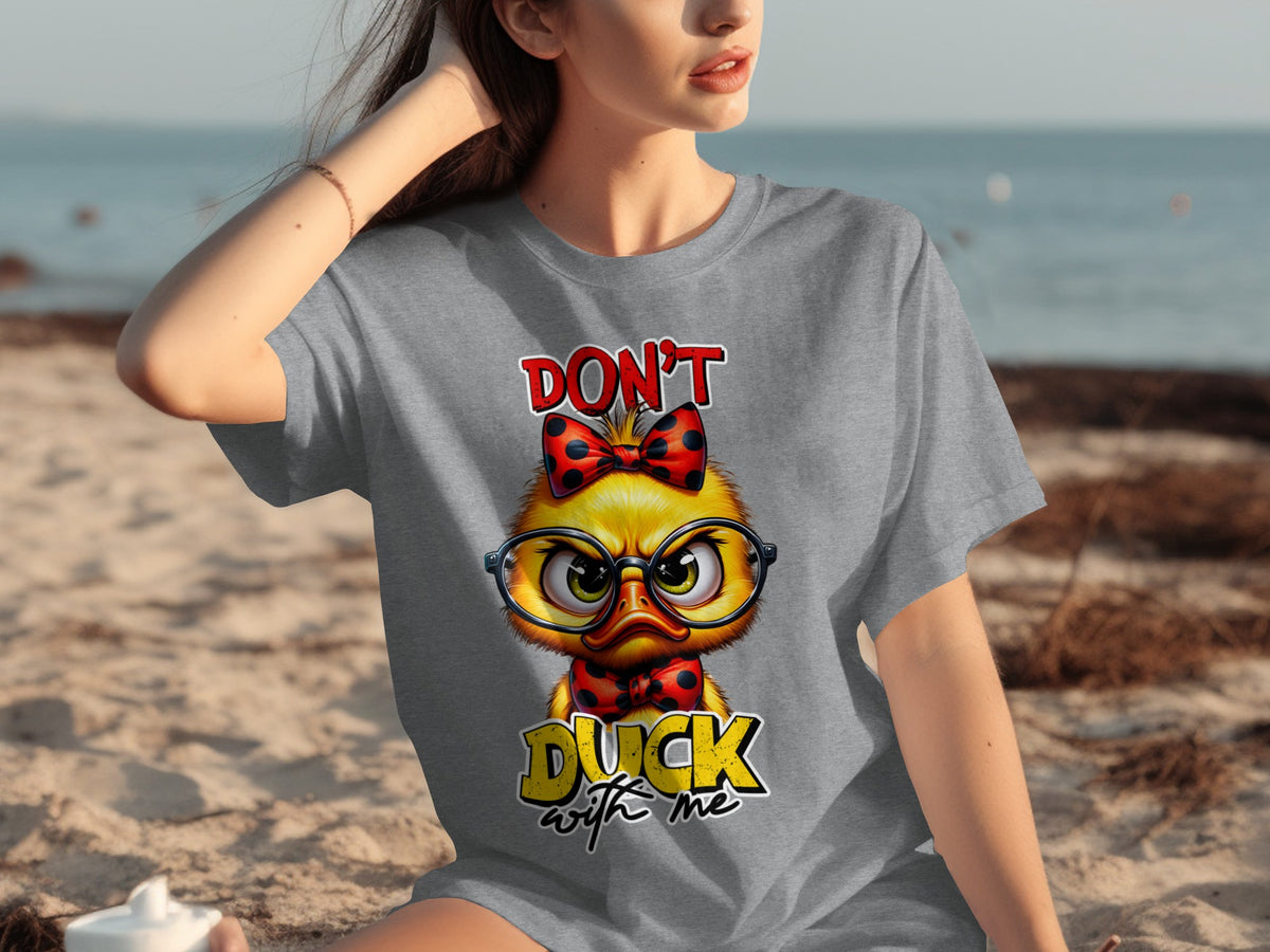 Don't Duck With Me Cute Cartoon Duck Graphic Shirt
