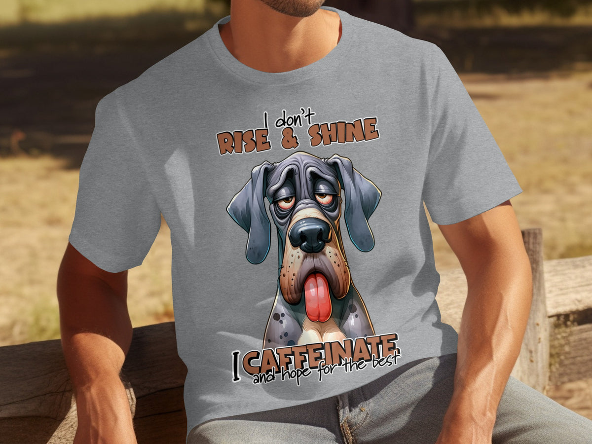 I Don't Rise Shine I Caffeinate and Hope for the Best Shirt