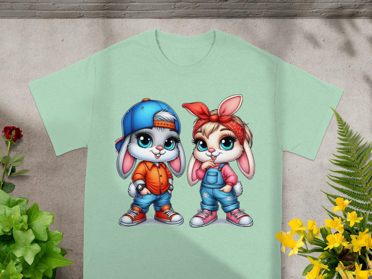 Baby Bugs and Babs Playful Street Style Bunny Duo T-Shirt