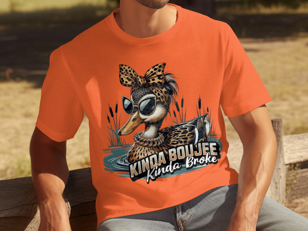 Kinda Boujee Kinda Broke Fun Graphic T-Shirt