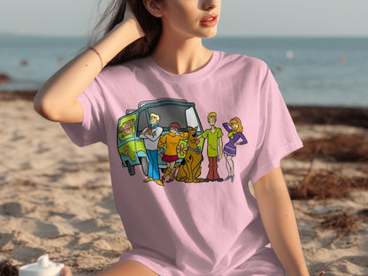 Vintage Mystery Machine Crew Graphic T-Shirt