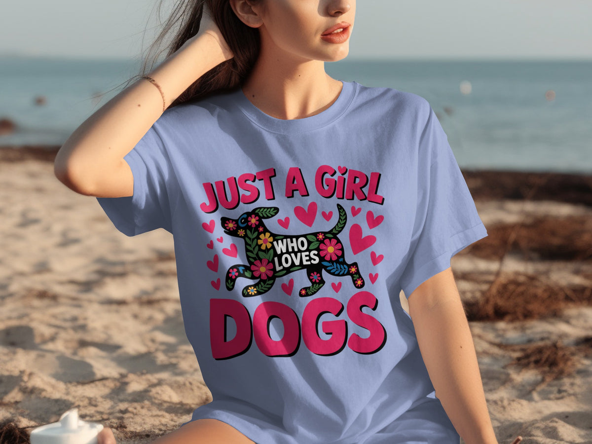 Just A Girl Who Loves Dogs Graphic T-Shirt
