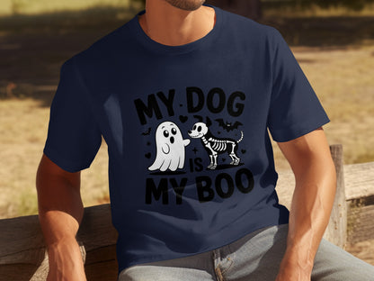 My Dog Is My Boo Halloween Ghost and Skeleton Shirt