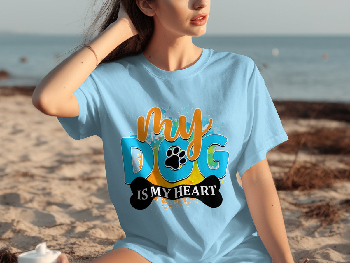 My Dog Is My Heart Graphic T-shirt for Pet Lovers
