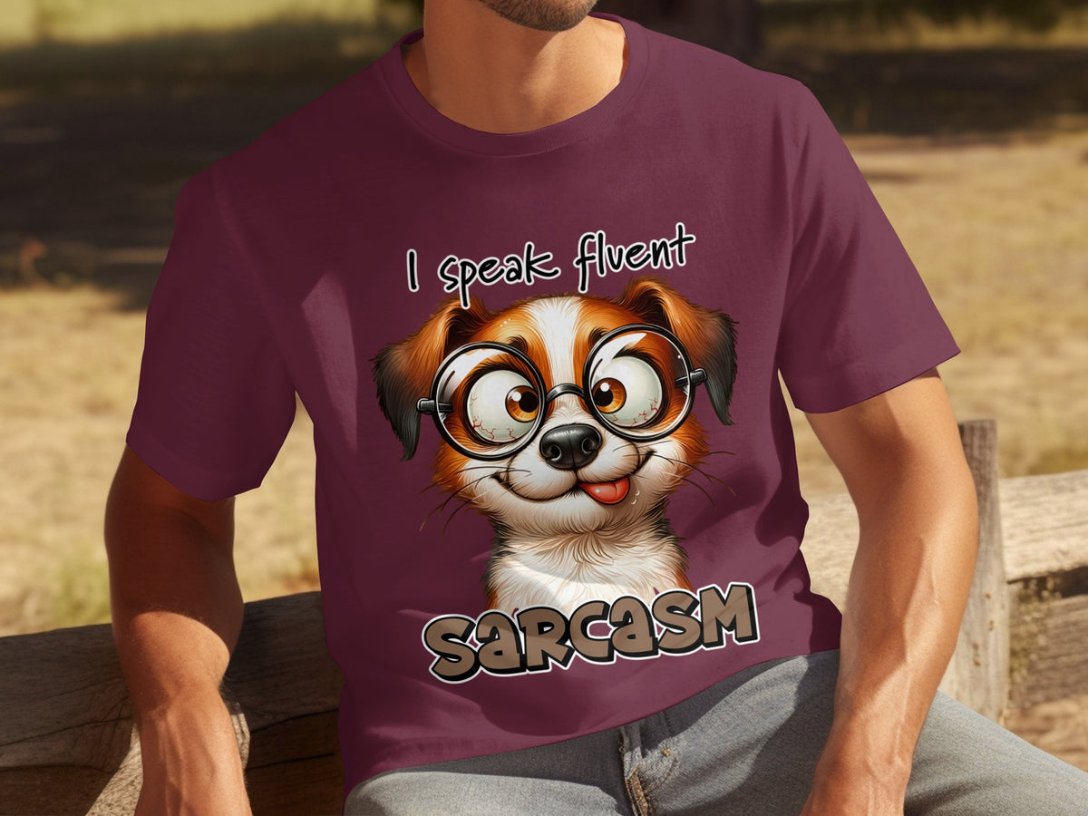 I Speak Fluent Sarcasm Cute Dog T-Shirt